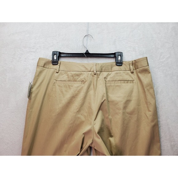 Relativity Dress Pants Women's 16P Gold Cotton Stretch Slash Pocket Straight Leg - Picture 6 of 9